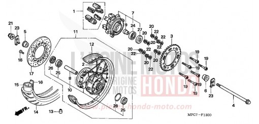RUOTA POSTERIORE FMX6506 di 2006